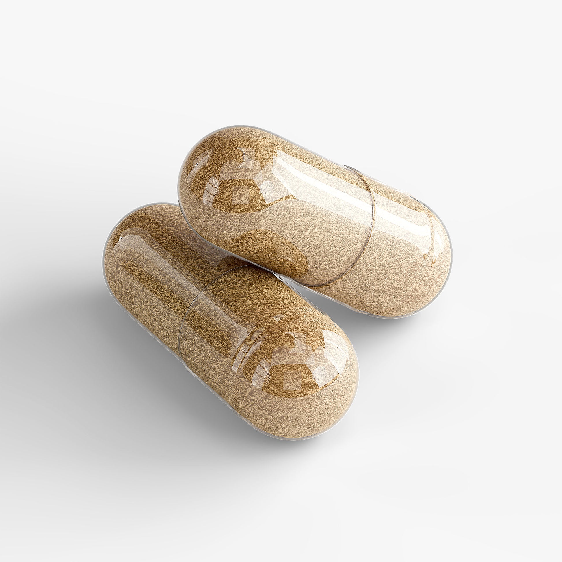 Virile Valour Ayurvedic Vitality For Men beige capsules on a white background