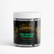 Jar of Virile Valour Bee Bread Powder on a white background