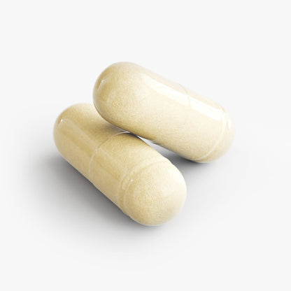 Two Virile Valour Cognitive Support For Men capsules on a white background