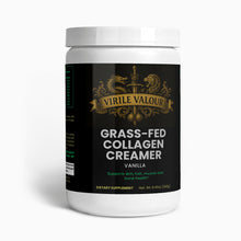 Container of Virile Valour Grass-Fed Collagen Creamer on a white background