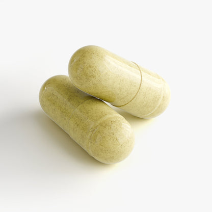 Virile Valour NAD Plus For Men green capsules on a white background