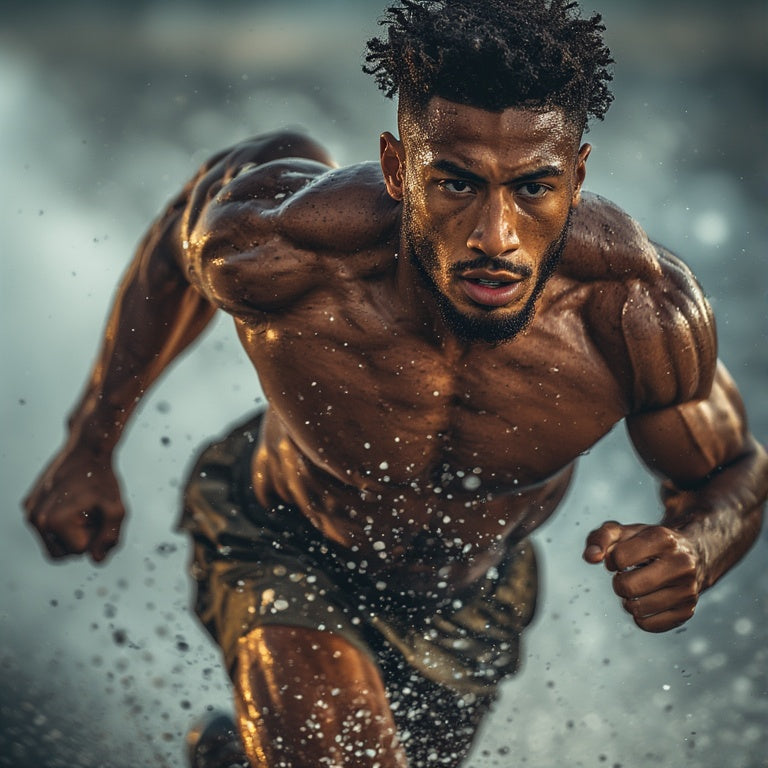 Virile Valour Natural Testoterone Boost Male Model running outdoors with a blurred background