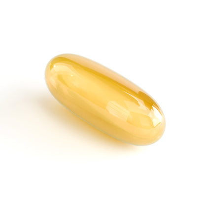 Yellow Virile Valour Omega-3 EPA 180mg+DHA 120mg For Men capsule on a white background